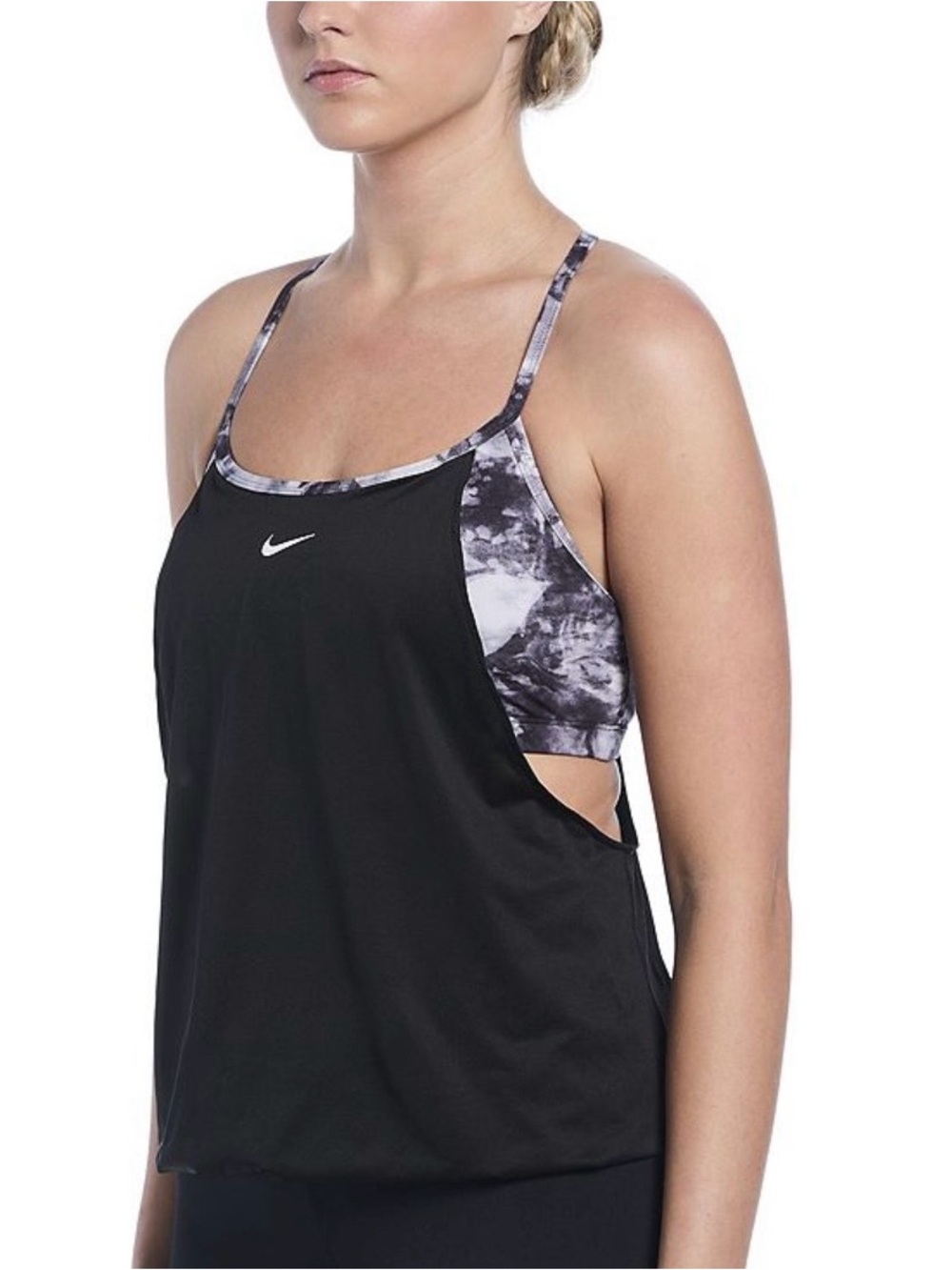 Nike Swim Women’s Layered Tankini Top in Black; NWT, Sz. M - Picture 13 of 13